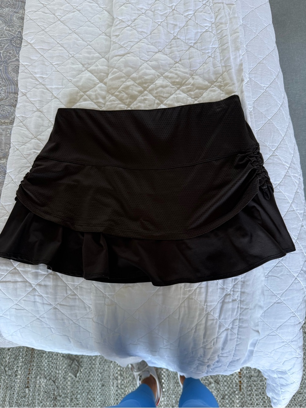 Lucky in Love Black Skirt Skort for Tennis, Pickleball, Golf, Gym, Zumba M